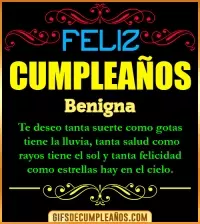 Frases de Cumpleaños Benigna